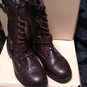 Classic Dark Brown Army Style Boots